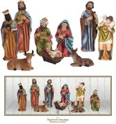 Figurines de luxe de la Nativité d'Oneiro 9 pièces - Noël - Nativité - Vacances - Hiver - éclairage - intérieur - extérieur - ambiance