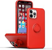 Apple iPhone 14 Pro Max Back Cover | Telefoonhoesje | Ring Houder | Rood