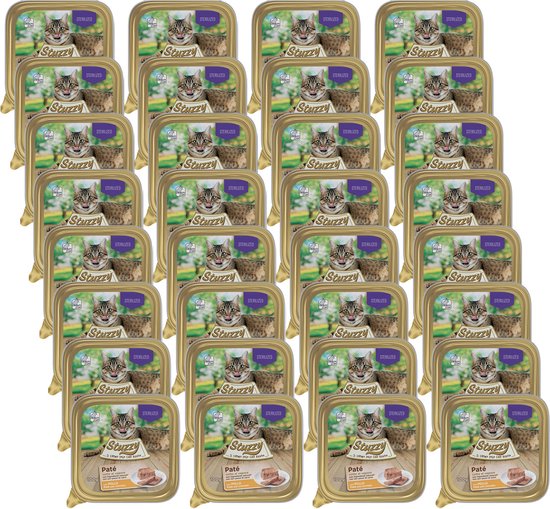 Mister Stuzzy Cat Paté Sterilized - Kattenvoer - 32 x Kip 100 g