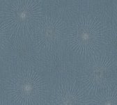RETRO STERREN BEHANG | Modern - blauw zilver grijs - A.S. Création The Bos