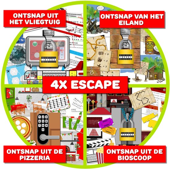 Escape room voor kinderen - Bundel 3 - 4x escape spel - kinderfeestje - t/m 12 jaar... | bol.com