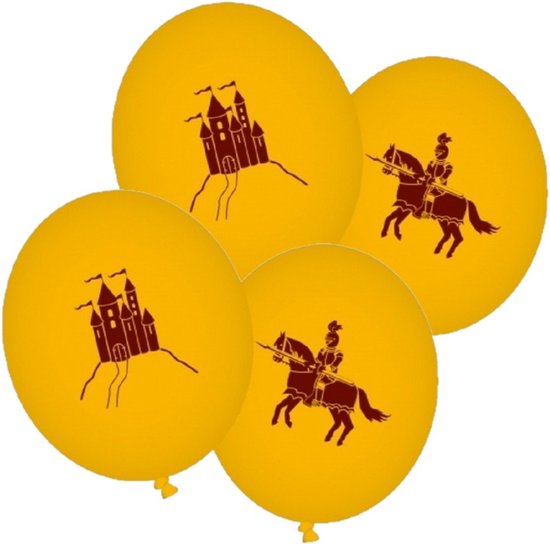 Zakje met 16x stuks Ridders feest thema ballonnen
