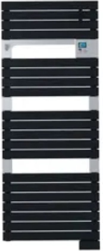 SONNI Badkamerradiator platte handdoekdroger 1038 x 400 mm antraciet handdoekwarmer met multiblock zijaansluiting paneel handdoekradiator 767W
