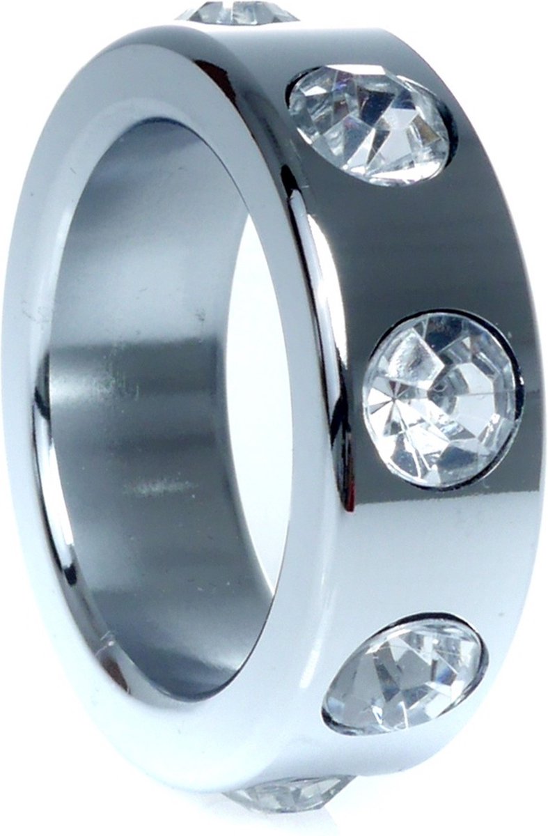 Goedkoopste Boss Series - Metaal - Cockring - Penisring met Kristal Diamanten - Klein