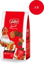 Lotus Speculoos Sinterklaas mini's met chocolade - Sinterklaas koek met chocolade - 150g x 8