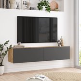 Tv-meubel Lapinlahti 140x31,5x29,5cm houtkleurig en antraciet
