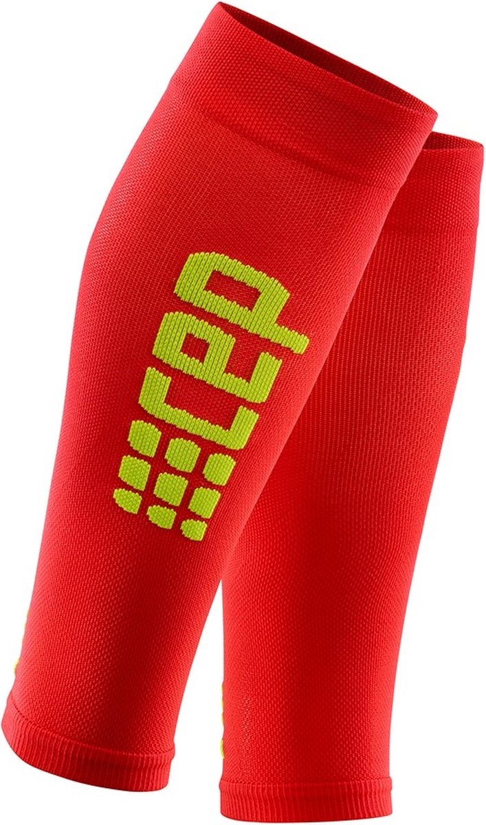 CEP - Ultralight calf sleeves - rood/groen - Maat (kuitomtrek): Dames II: Kuitomtrek 25 - 31 cm