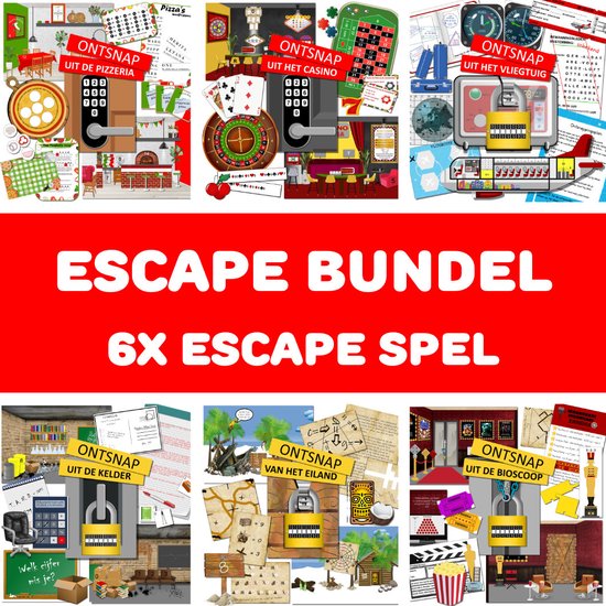 donderdag drempel wimper Escape room voor kinderen - Bundel 5 - 6x escape spel - kinderfeestje - 8 t/ m 12 jaar... | bol.com