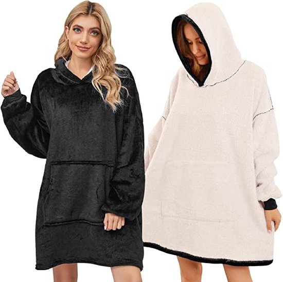 Draagbare Deken Hoodie Voor Volwassenen Sherpa Alle Patronen Kat Oversized Sweatshirt Deken Met Zakken Voor Vrouwen