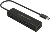 Conceptronic HUBBIES07B interface hub USB 3.2 Gen 1 (3.1 Gen 1) Type-C 5000 Mbit/s Zwart