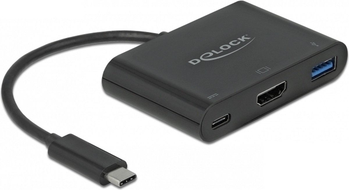 DeLOCK 64091 laptop dock & poortreplicator USB 3.2 Gen 1 (3.1 Gen 1) Type-C Zwart