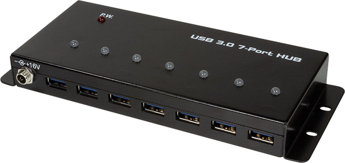 LogiLink USB 3.0 HUB 7-port, Metall Industrieausführung