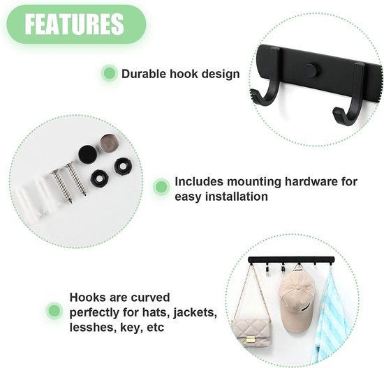 Kledingstang Zware Kledingroedes voor Het Ophangen Van Kleding, Ronde Kastbeugel Ondersteuning Organizer Paal, Aanpasbare Garderobe Houders Tijdelijk voor Kledingwinkel(Black,195cm(76 3/4
