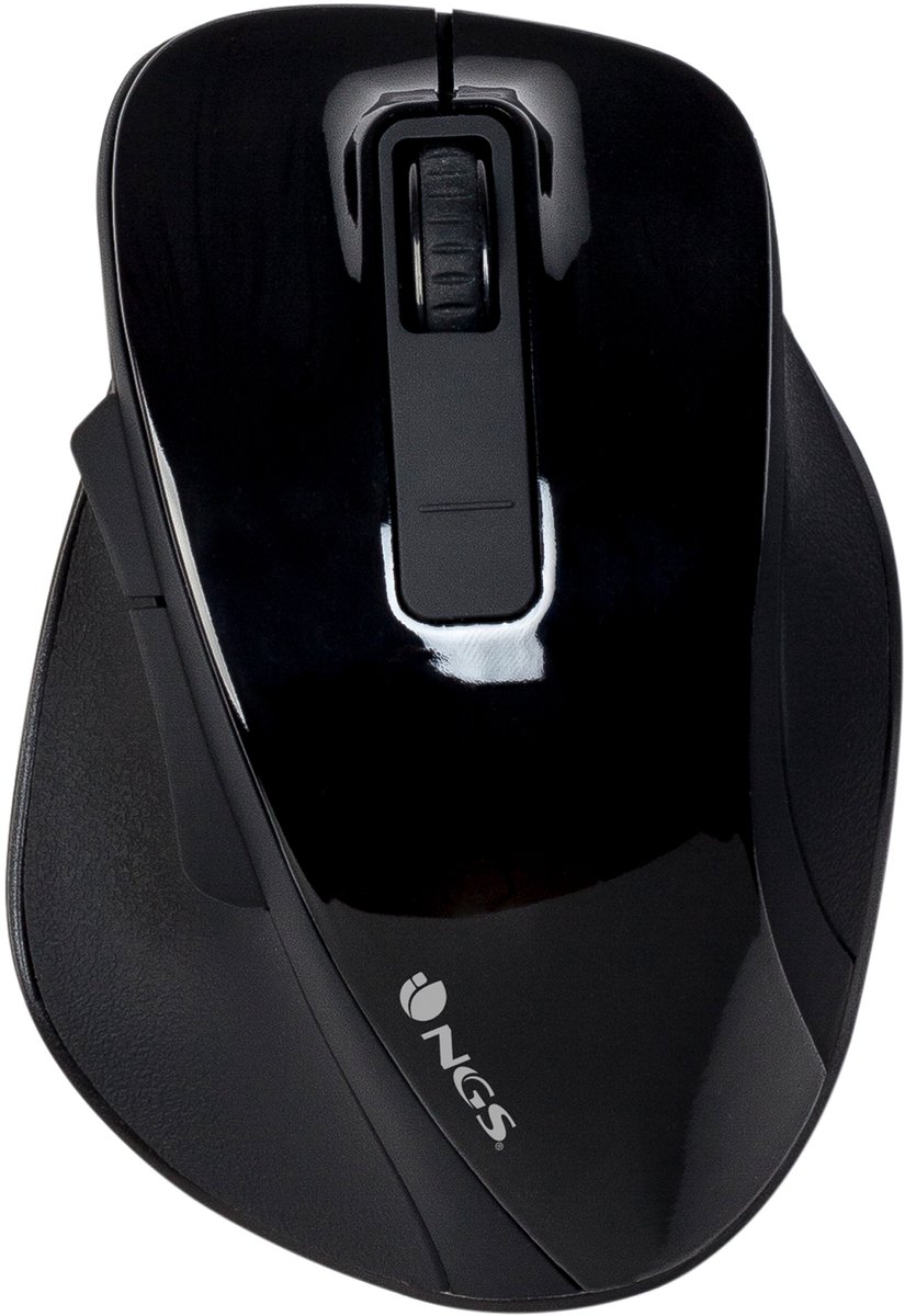 NGS Bow muis - Draadloze muise - RF Draadloos Optisch 1600 DPI Rechtshandig Zwart