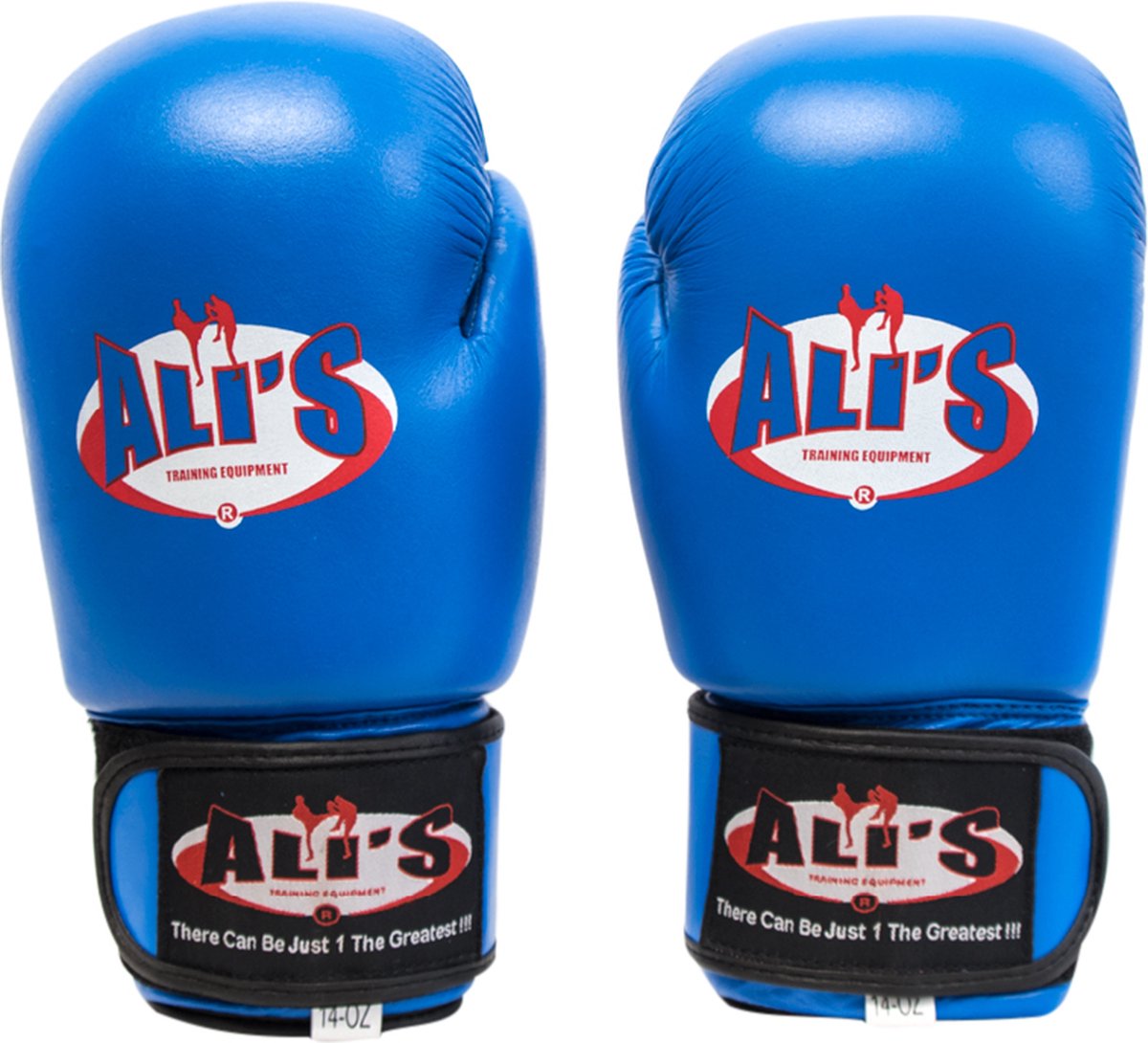 Ali's Fightgear - BG SP - Bokshandschoenen - Blauw - Maat XL - 18 Oz - bokshandschoenen kinderen - bokshandschoenen heren - bokshandschoenen dames - kickboks handschoenen - bokshandschoenen 12 oz