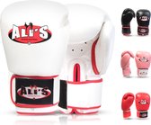 Gants de boxe Ali's Fightgear BG TR en cuir véritable blanc - 18 oz - XL
