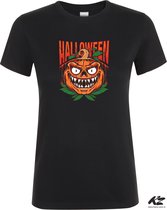 Klere-Zooi - Halloween - Pumpkin #1 - Zwart Dames T-Shirt - S