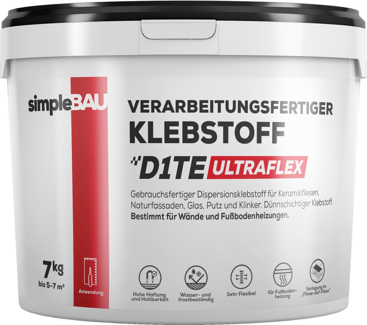 SimpleBau KLEBSTOFF D1TE 7KG kant-en-klare Lijm voor tegel - SimpleBAU