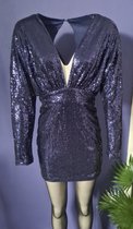 Jurk glitterblauw