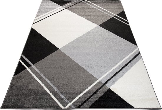 Tapiso Jawa Tapis Grijs Géométrique Salon Tapis Taille - 200x290