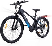 Bol.com Hitway Elektrische Fiets Off-Road | Electric Mountain Bike | E-bike | 250W Motor | 26 Inch | Zwart aanbieding
