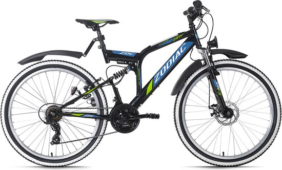 KS Cycling Fiets Mountainbike ATB Volledig 26 Zoll Zodiac zwart-groen - 48 cm
