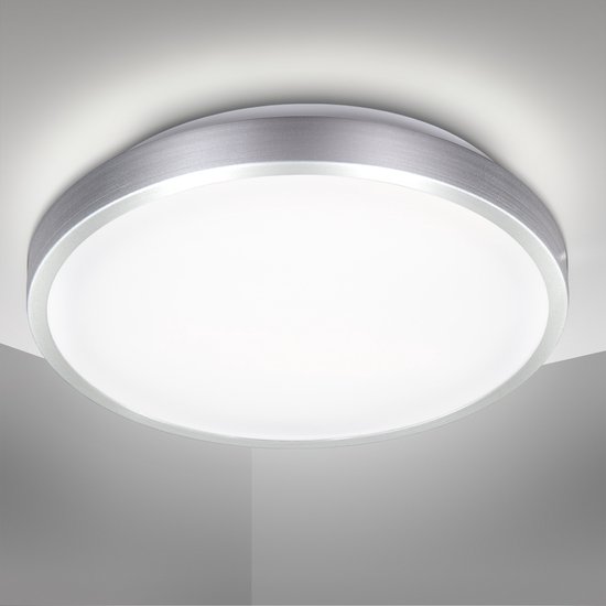 B.K.Licht - Plafonnier LED - lumière blanche neutre - Ø29cm - lampe bureau  - finition... | bol.com