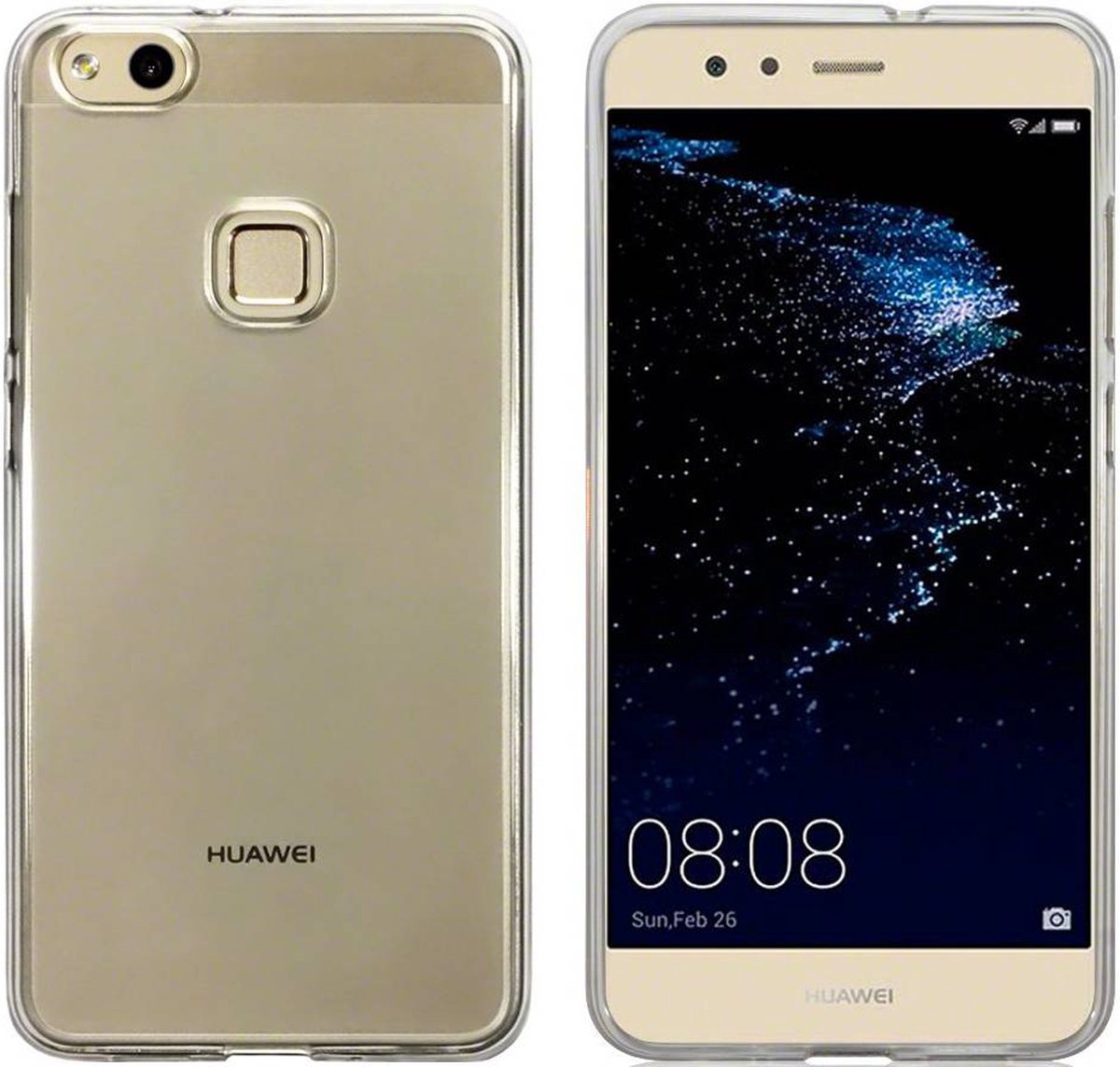 Shock Proof Case - Telefoonhoesje - Doorzichtig Hoesje voor Huawei P10 Lite - Transparant Wit