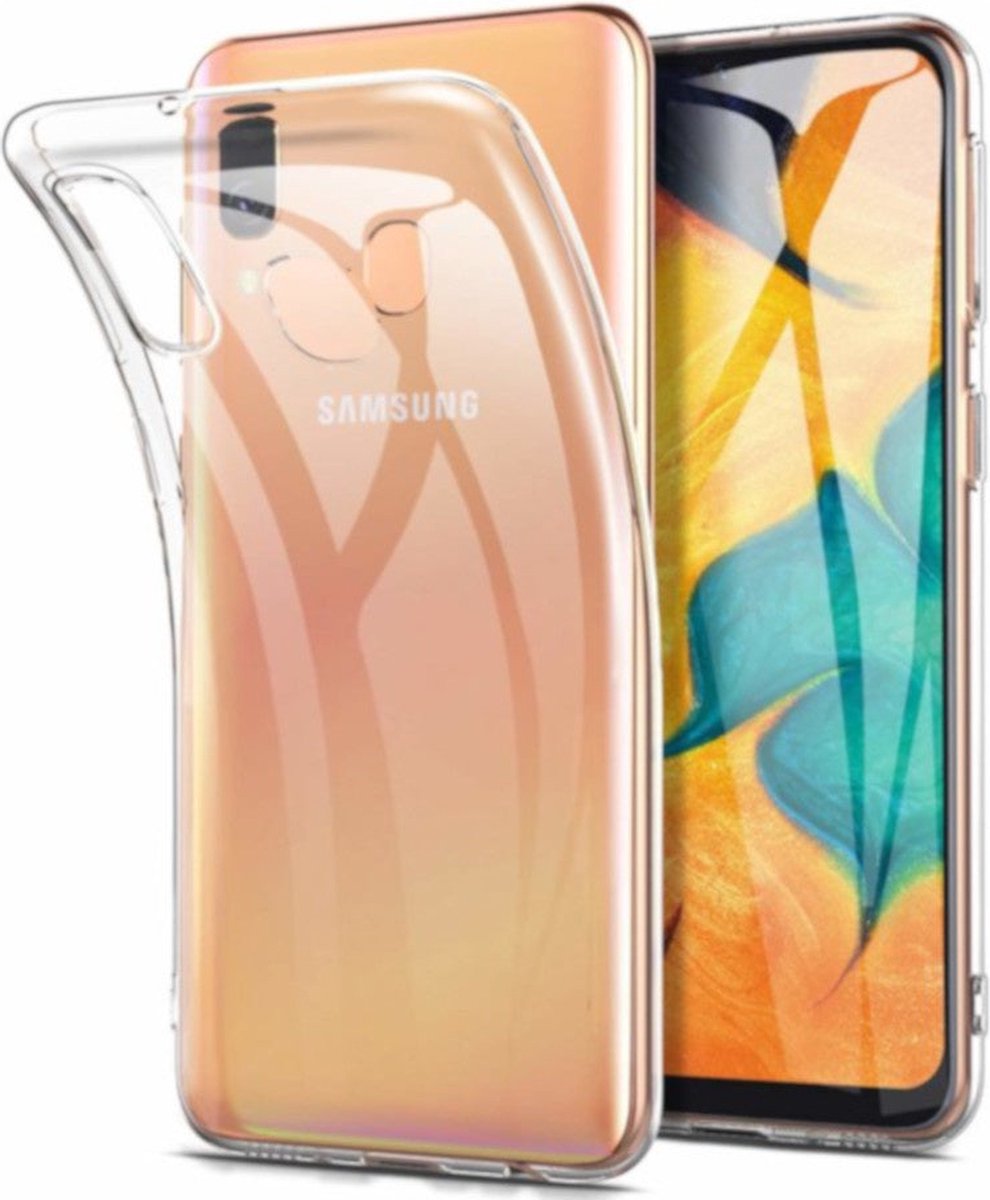 Shock Proof Case - Telefoonhoesje - Doorzichtig Hoesje voor Samsung A60 - Transparant Wit