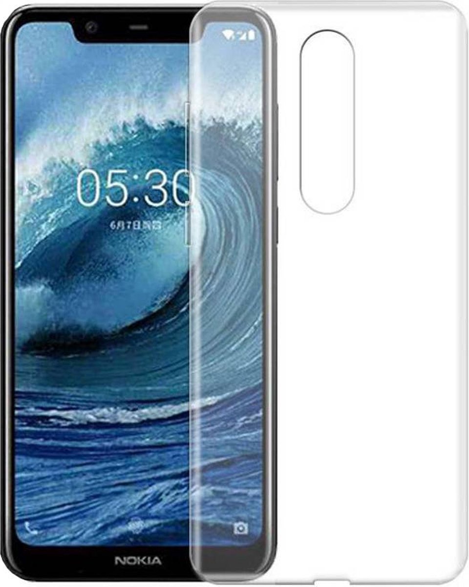 Shock Proof Case - Telefoonhoesje - Doorzichtig Hoesje voor Nokia 5.1 Plus - Transparant Wit