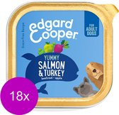Edgard&Cooper Kuipje Salmon Turkey Adult - Hondenvoer - 18 x Zalm Kalkoen 300 g