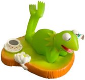 The muppet show - badspeelgoed - Kermit de kikker op een leli - 10x11x6,5 cm (lxbxh).
