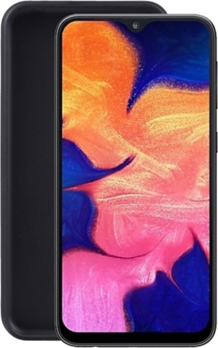 TPU back cover Geschikt voor Samsung Galaxy A20 - Zwart hoesje + Gratis screenprotector