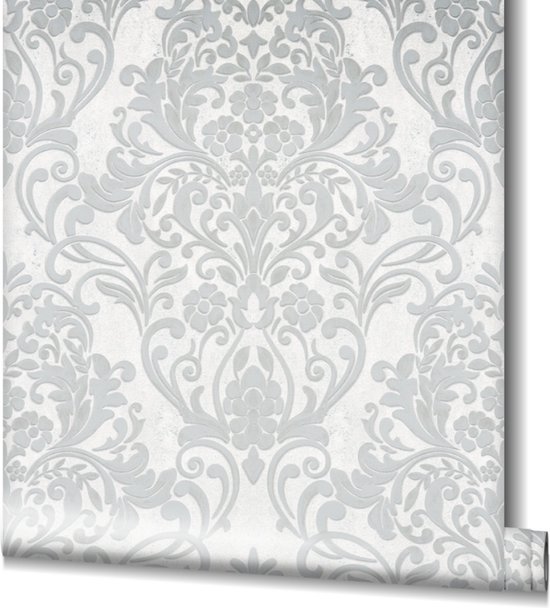 Papier peint ornements classiques structure métallique et béton - Papier peint - Décoration murale - Papier peint - Papier peint intissé - Assorti Papier peint non tissé - 0,53 0 10,05 M.