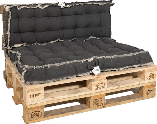 Foto: Maxxgarden palletkussen zitkussen loungeset bank palletsofa 120x80cm antraciet