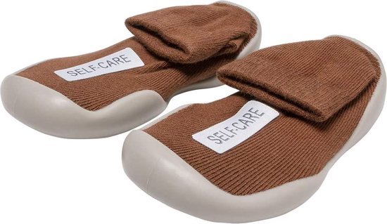 Antislip baby schoentjes - eerste loopschoentjes – Completebabyuitzet - maat 20,5 – 12-18 maanden – 13 cm - Mocca Bruin - Merkloos