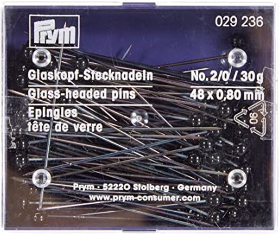 Prym glaskopspelden (30 x 0,6mm) - Seegers Fournituren