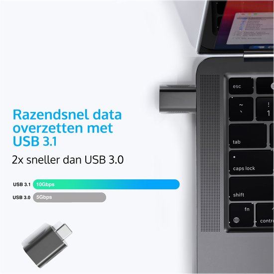 Adaptateur Nexibo® USB-C vers USB-A - Thunderbolt 3 - USB 3.0 - 5Gbps -  Adaptateur OTG