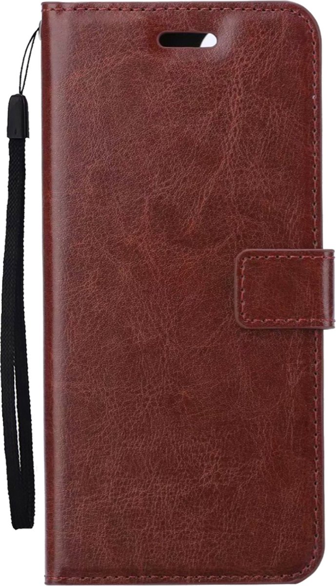 Hoes - Met Pasjeshouder - Geschikt voor OnePlus Nord CE 2 - Luxe Bookcase Portemonee - Flip Case - Kunstleer Book Case - Flipcase - Book Cover - Walletcase - PortemonneeHoes - Bruin
