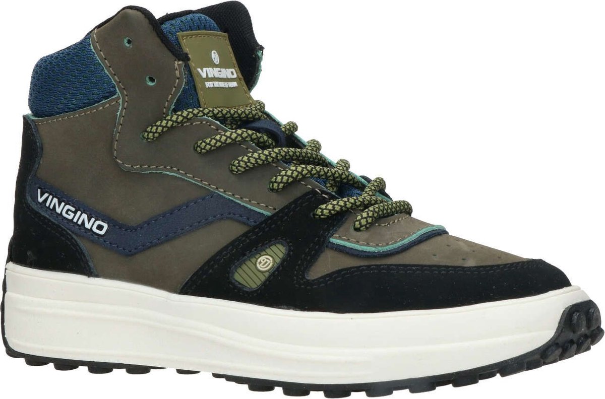 Vingino Max Mid sneakers blauw Leer - Heren - Maat 33 | bol.com