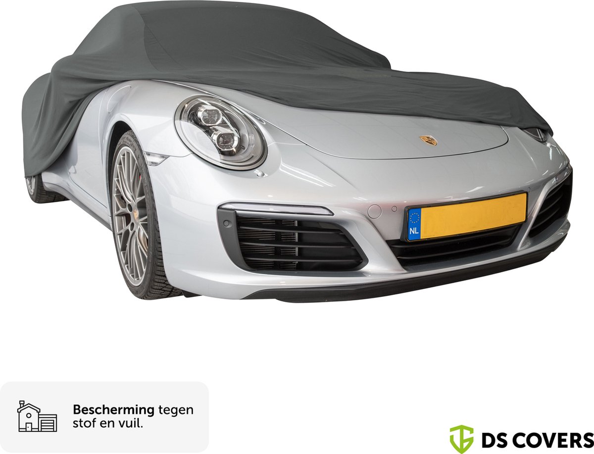 BOXX Autohoes Binnen – Coupe/Sedan Pasvorm – Premium Stretch Garagehoes voor Optimale Bescherming – Grijs – Maat XL – DS COVERS