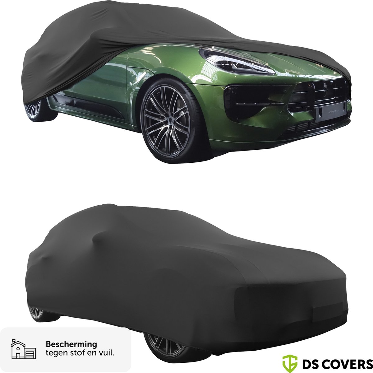 BOXX SUV indoor autohoes van DS COVERS – Indoor – Bescherming tegen stof en vuil – SUV/Jeep-Fit – Extra zachte binnenzijde – Stretch-Fit pasvorm – Incl. Opbergzak - Zwart - Maat XL
