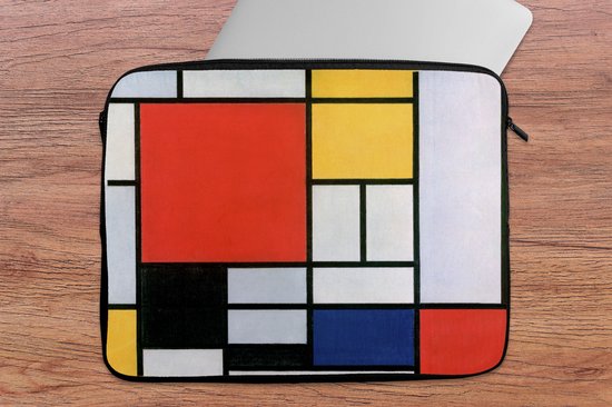 Laptophoes - Kunst - Mondriaan - Schilderij - Oude meesters - Laptop case -  Laptop... | bol.com