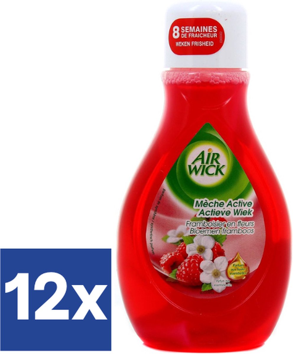 Air Wick Frambozen en Bloesem Luchtverfrisser met Wiek (Voordeelverpakking) - 12 x 375 ml