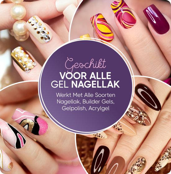 Rostem 120 Watt UV LED Nageldroger - Nagellamp - Perfect Uitgeharde Nagel Gellak - LED Lamp - Lange Snoer - Wit