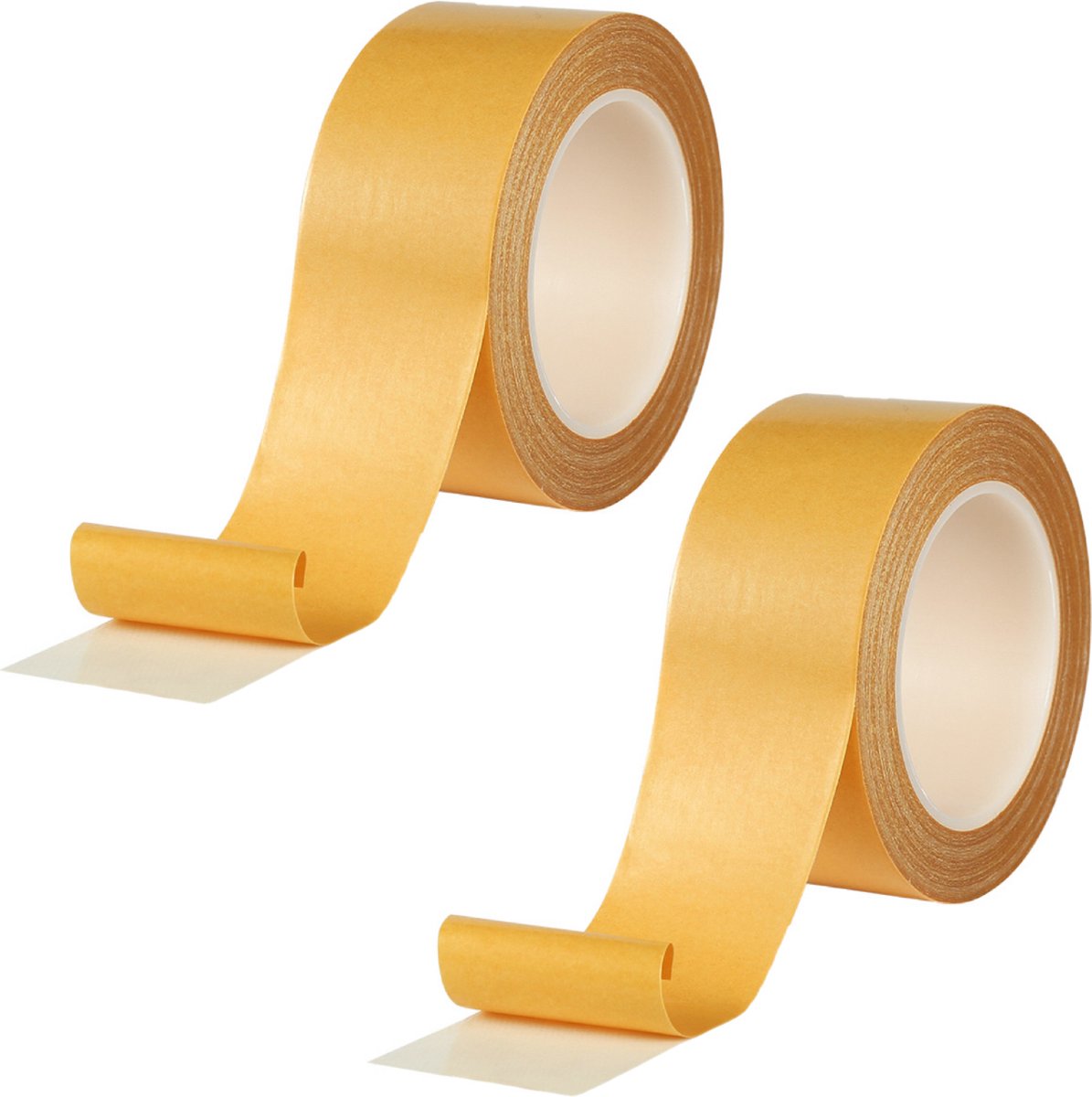 Dubbelzijdige tape - Dubbelzijdig plakband - 30 mm × 20 m  - 2 rollen - Dubbelzijdig tape extra sterk - Dubbelzijdige weefseltape - Tapijttape - 280 µm - Merkloos