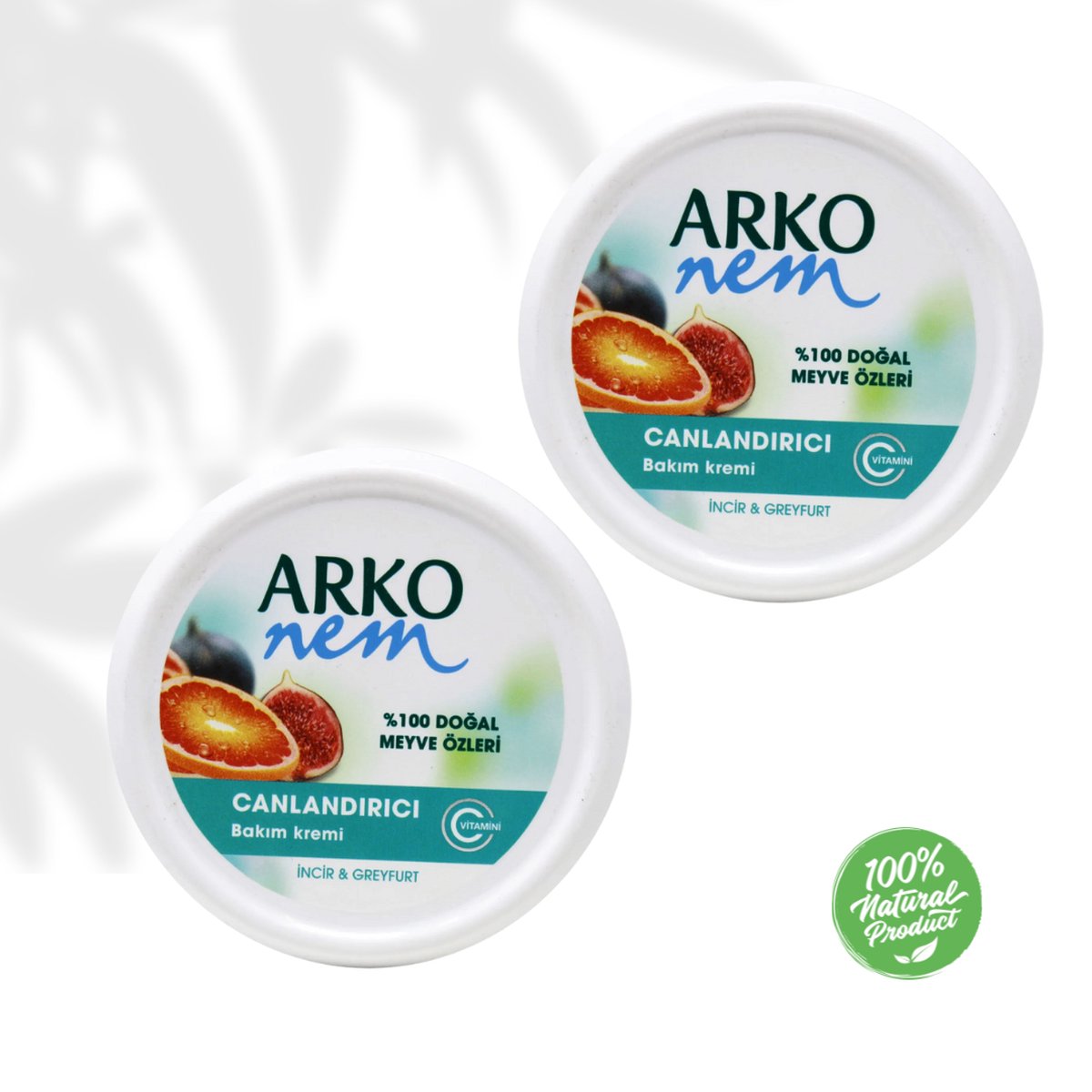 Arko Nem Gezichts- en Lichaamscrème Met Grapefruit En Blauwe Vijg Voordeelbundel - 2 x 300 ml