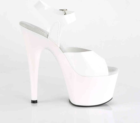 Pleaser - ADORE-708N Sandale avec bride à la cheville, Chaussures de pole dance - Chaussures de pole dance - 44 Chaussures - Wit