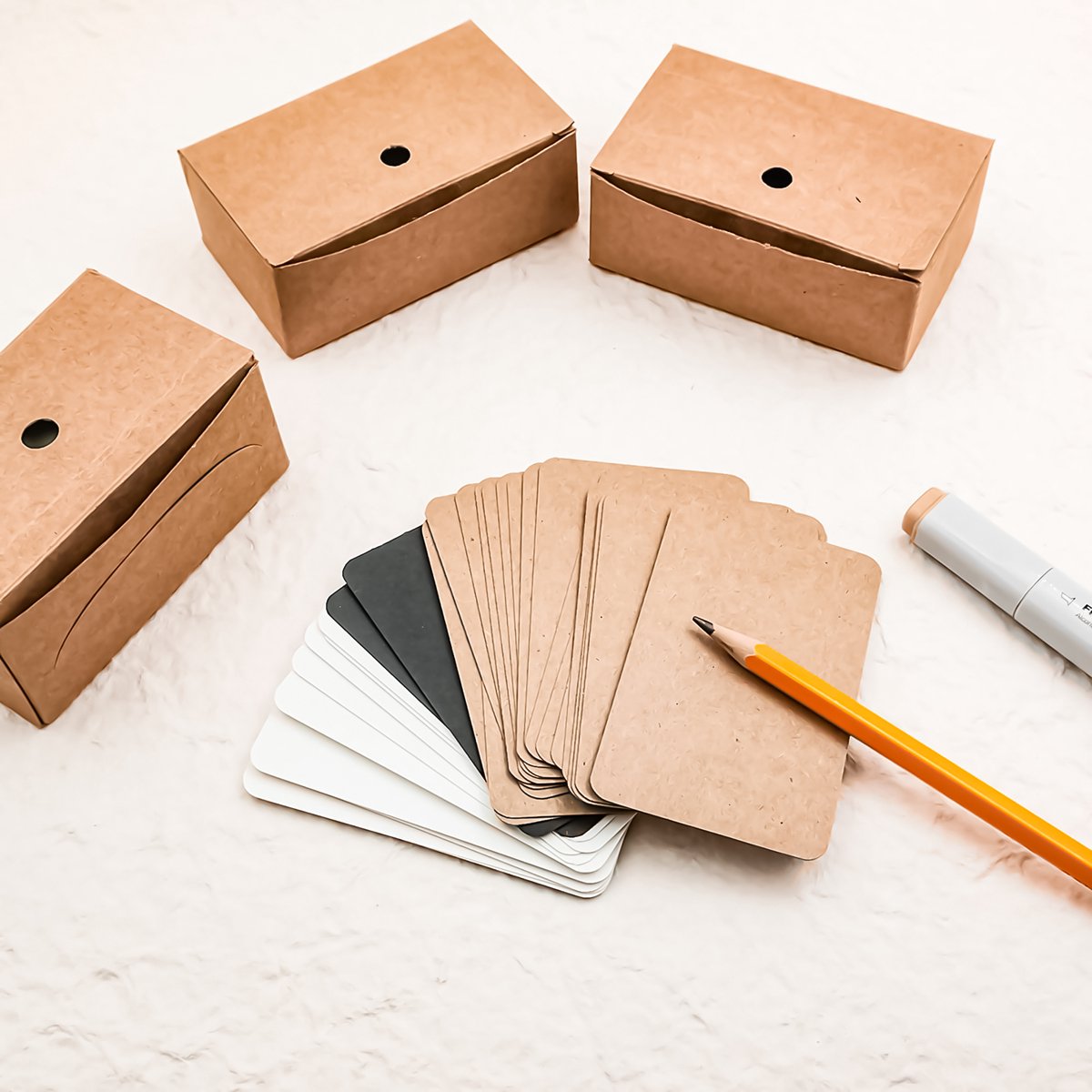 Blanco kaartjes met klikringen en gaatjestang - 300 stuks - met envelop — cadeau in Hobby - foto 7