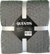 Quentin - Bedsprei - 220x220cm – Antraciet